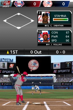 Image in-game du jeu Major League Baseball 2K10 sur Nintendo DS