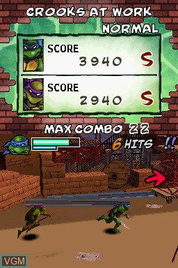 Image in-game du jeu Teenage Mutant Ninja Turtles - Arcade Attack sur Nintendo DS