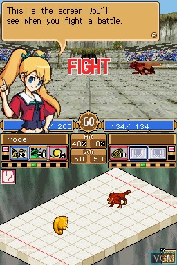 Image in-game du jeu Monster Rancher DS sur Nintendo DS