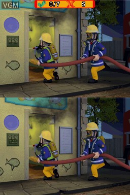 Image in-game du jeu Fireman Sam sur Nintendo DS