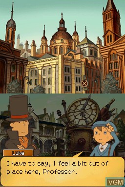 Image in-game du jeu Professor Layton and the Unwound Future sur Nintendo DS