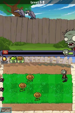 Image in-game du jeu Plants vs. Zombies sur Nintendo DS