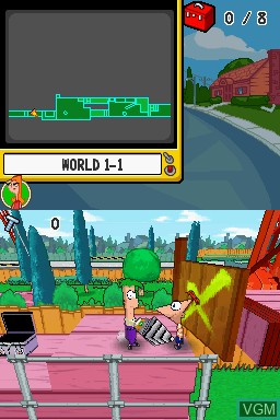 Image in-game du jeu Phineas and Ferb Ride Again sur Nintendo DS