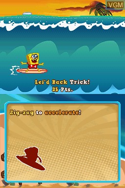 Image in-game du jeu SpongeBob's Surf & Skate Roadtrip sur Nintendo DS