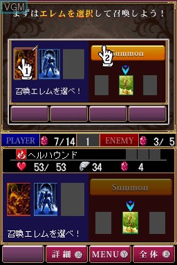 Image in-game du jeu Elemental Monster - Gochuushin no Nazo sur Nintendo DS