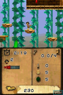 Image in-game du jeu Crazy Chicken - Jump'N Run Atlantis Quest sur Nintendo DS