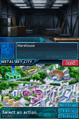 Image in-game du jeu Beyblade Metal Fusion - Cyber Pegasus sur Nintendo DS