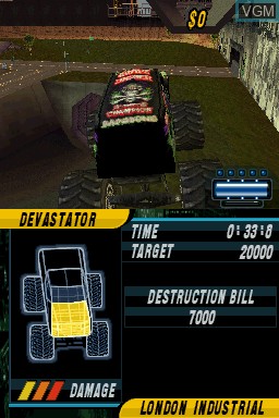 Image in-game du jeu Monster Jam - Urban Assault sur Nintendo DS