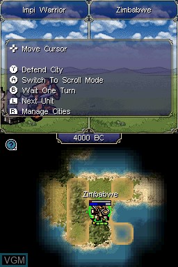 Image in-game du jeu Sid Meier's Civilization Revolution sur Nintendo DS