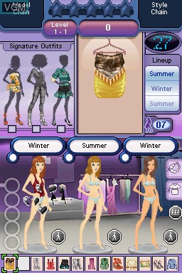 Image in-game du jeu Jojo's Fashion Show - Design in a Dash! sur Nintendo DS