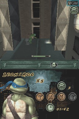 Image in-game du jeu TMNT sur Nintendo DS