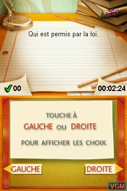 Image in-game du jeu Mon Coach Personnel - J'Améliore Mon Anglais sur Nintendo DS