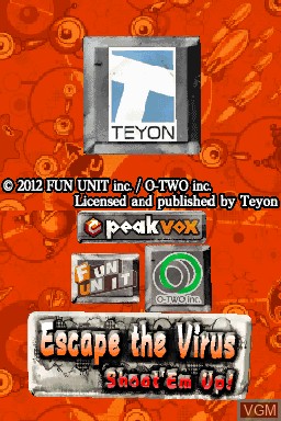 Image de l'ecran titre du jeu Escape the Virus - Shoot'em Up! sur Nintendo DSi