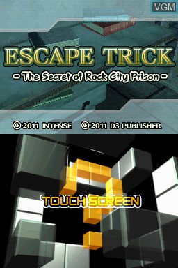 Image de l'ecran titre du jeu Escape Trick - The Secret of Rock City Prison sur Nintendo DSi