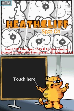 Image de l'ecran titre du jeu Heathcliff - Spot On sur Nintendo DSi