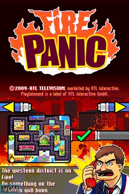 Image du menu du jeu Fire Panic sur Nintendo DSi