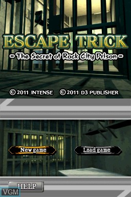 Image du menu du jeu Escape Trick - The Secret of Rock City Prison sur Nintendo DSi