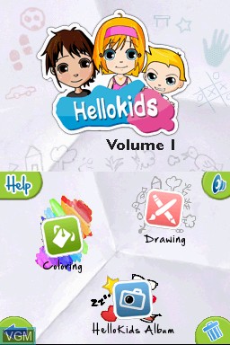 Image du menu du jeu Hellokids - Vol. 1 - Coloring and Painting! sur Nintendo DSi