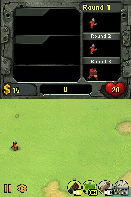 Image in-game du jeu Fieldrunners sur Nintendo DSi