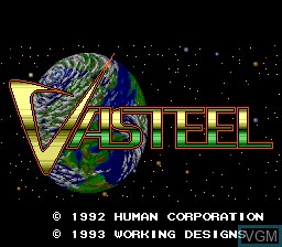 Image de l'ecran titre du jeu Vasteel sur NEC PC Engine CD