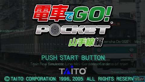 Image de l'ecran titre du jeu Densha de Go! Pocket - Yamanotesen Hen sur Sony PSP