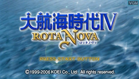 Image de l'ecran titre du jeu Daikoukai Jidai IV - Rota Nova sur Sony PSP