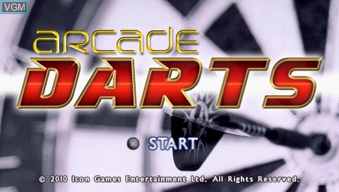 Image de l'ecran titre du jeu Arcade Darts sur Sony PSP