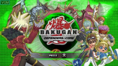 Image de l'ecran titre du jeu Bakugan Battle Brawlers - Defenders of the Core sur Sony PSP