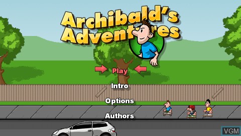 Image de l'ecran titre du jeu Archibald's Adventures sur Sony PSP