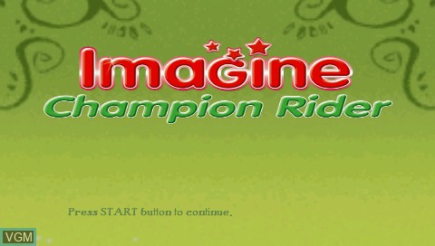 Image de l'ecran titre du jeu Imagine Champion Rider sur Sony PSP