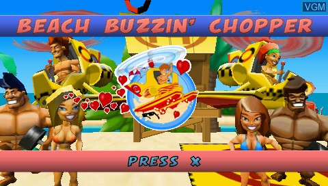 Image de l'ecran titre du jeu Beach Buzzin' Chopper sur Sony PSP