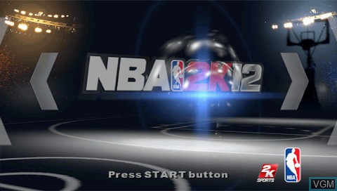 Image de l'ecran titre du jeu NBA 2K12 sur Sony PSP