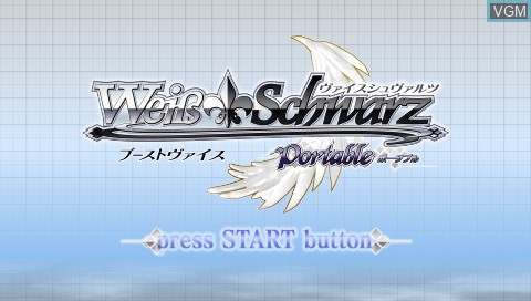 Image de l'ecran titre du jeu Weiss Schwarz Portable - Boost Weiss sur Sony PSP