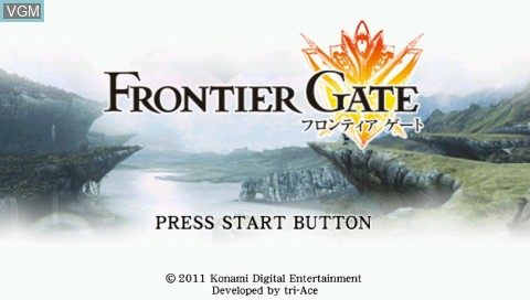 Image de l'ecran titre du jeu Frontier Gate sur Sony PSP