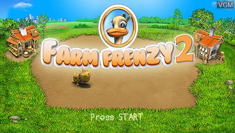 Image de l'ecran titre du jeu Farm Frenzy 2 sur Sony PSP