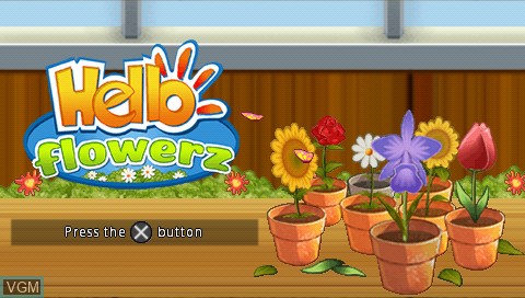 Image de l'ecran titre du jeu Hello Flowerz sur Sony PSP
