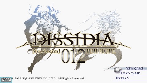 Image de l'ecran titre du jeu Dissidia 012 - Duodecim Final Fantasy sur Sony PSP