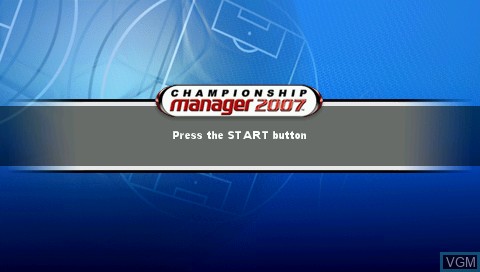 Image de l'ecran titre du jeu Championship Manager 2007 sur Sony PSP