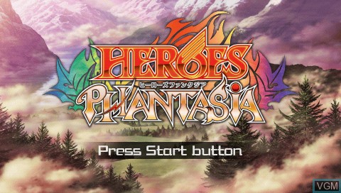 Image de l'ecran titre du jeu Heroes Phantasia sur Sony PSP