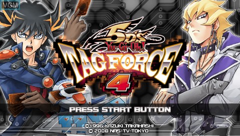 Image de l'ecran titre du jeu Yu-Gi-Oh! 5D's Tag Force 4 sur Sony PSP