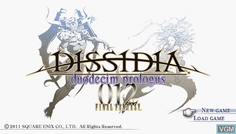 Image de l'ecran titre du jeu Dissidia 012 Prologus - Final Fantasy sur Sony PSP
