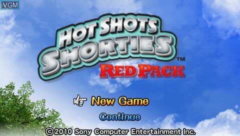 Image de l'ecran titre du jeu Hot Shots Shorties - Red sur Sony PSP