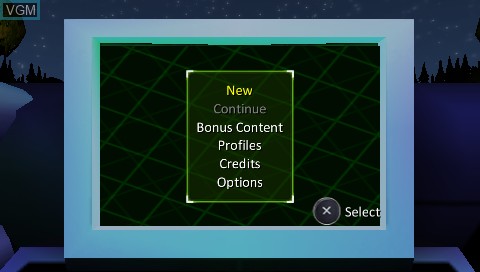 Image du menu du jeu Ben 10 - Alien Force sur Sony PSP