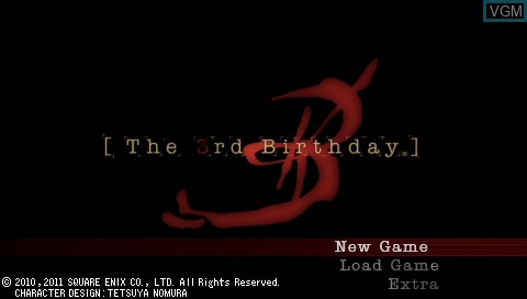 Image du menu du jeu 3rd Birthday, The sur Sony PSP