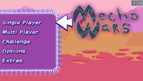 Image du menu du jeu Mecho Wars sur Sony PSP