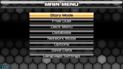 Image du menu du jeu Yu-Gi-Oh! 5D's Tag Force 4 sur Sony PSP