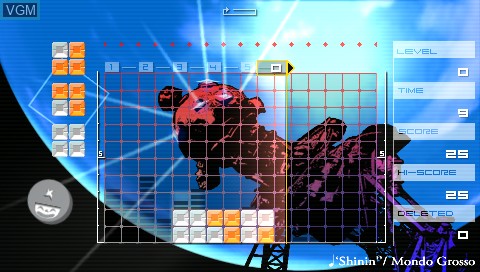 Image in-game du jeu Lumines sur Sony PSP