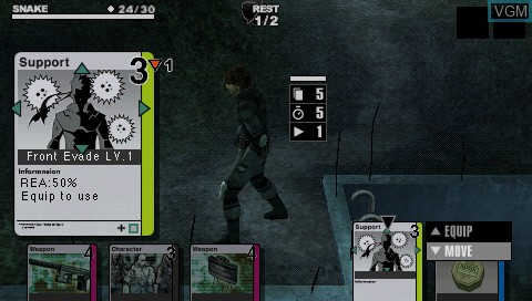 Image in-game du jeu Metal Gear Acid sur Sony PSP