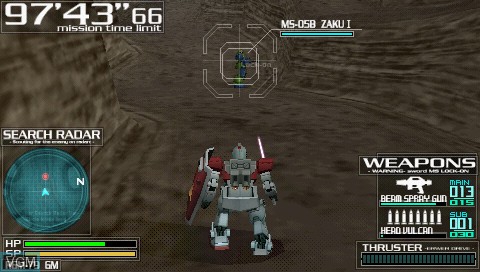 Image in-game du jeu Gundam Battle Tactics sur Sony PSP
