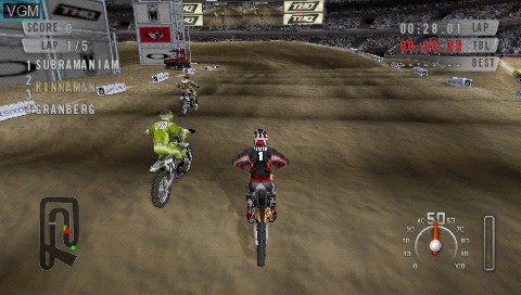 Image in-game du jeu MX vs. ATV On the Edge sur Sony PSP
